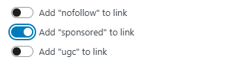 WordPress: Add "Sponsored" to link